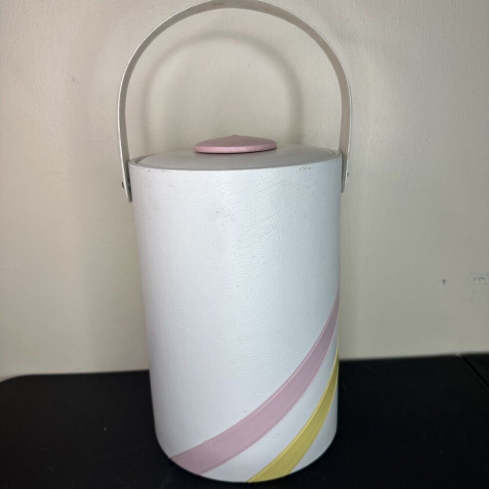 HTF Vintage Pastel 20 Cent MCM Signed Georges Briard Vinyl‎ Champagne Ice Bucket